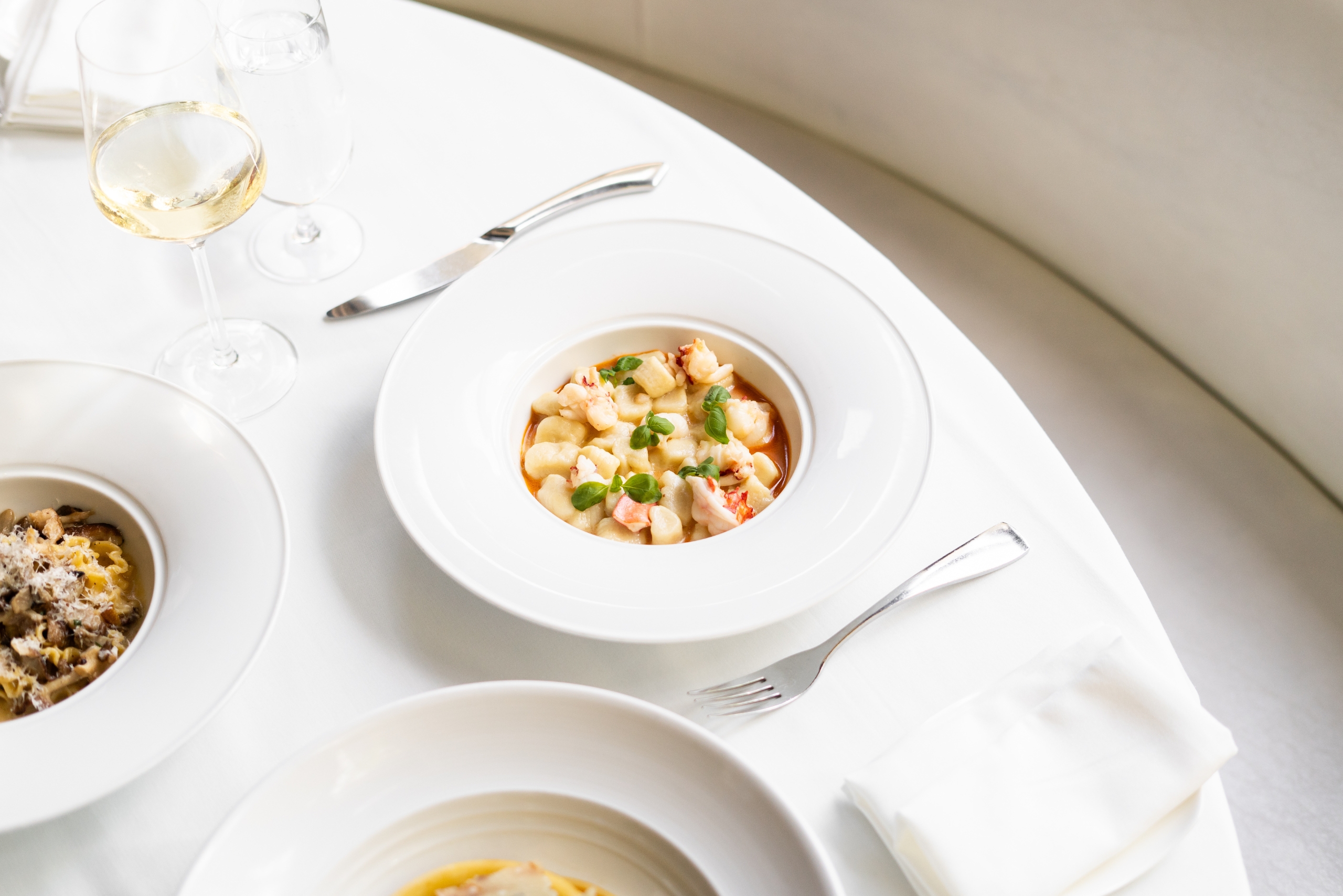 Gnocchi with lobster at Sorellina Boston