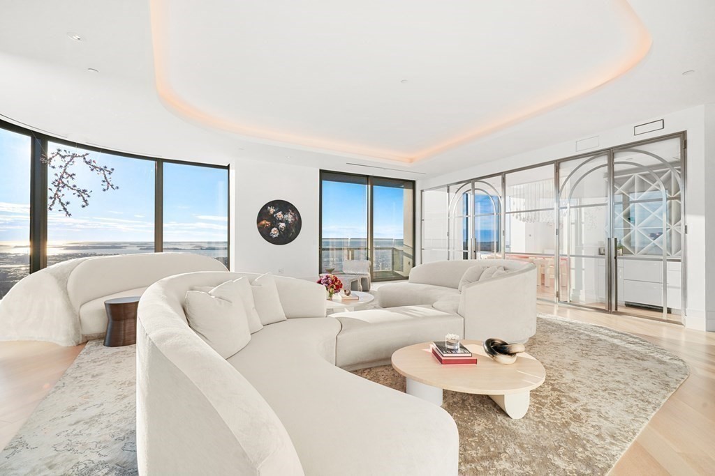 One Dalton Boston 58th Floor Living Room