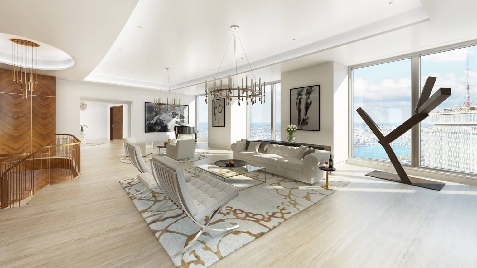 Luxury residence interior at One Dalton Four Seasons Private Residences Boston