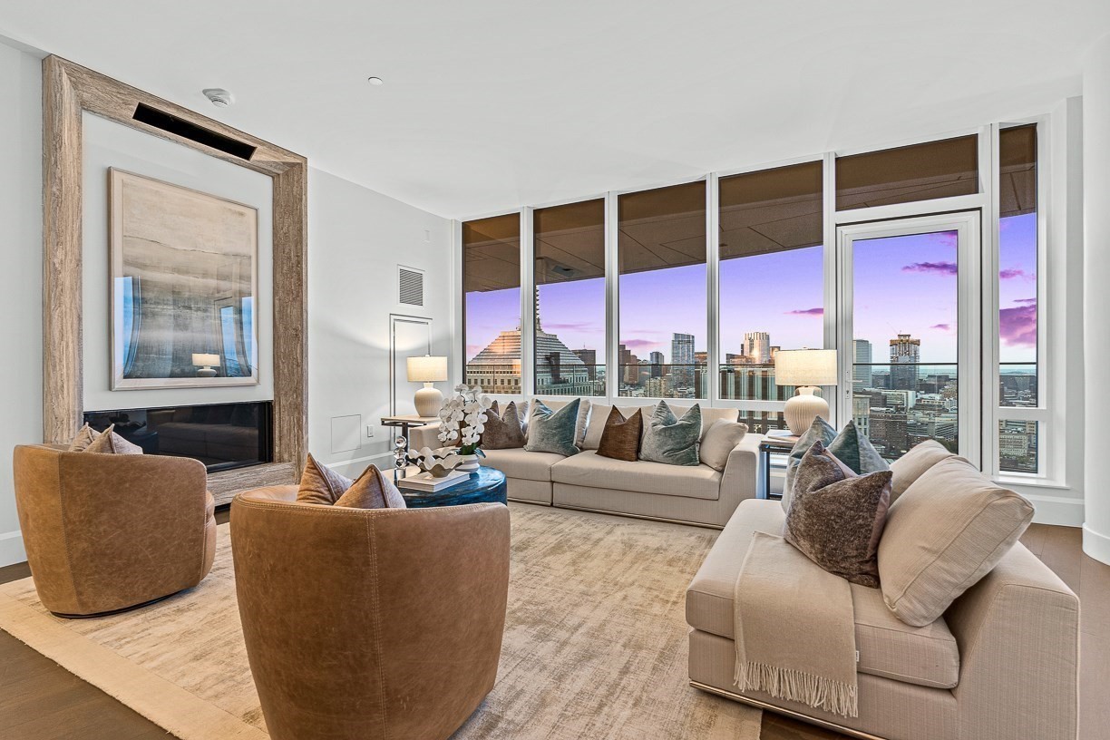 Raffles Boston Penthouse Expansive Living Room