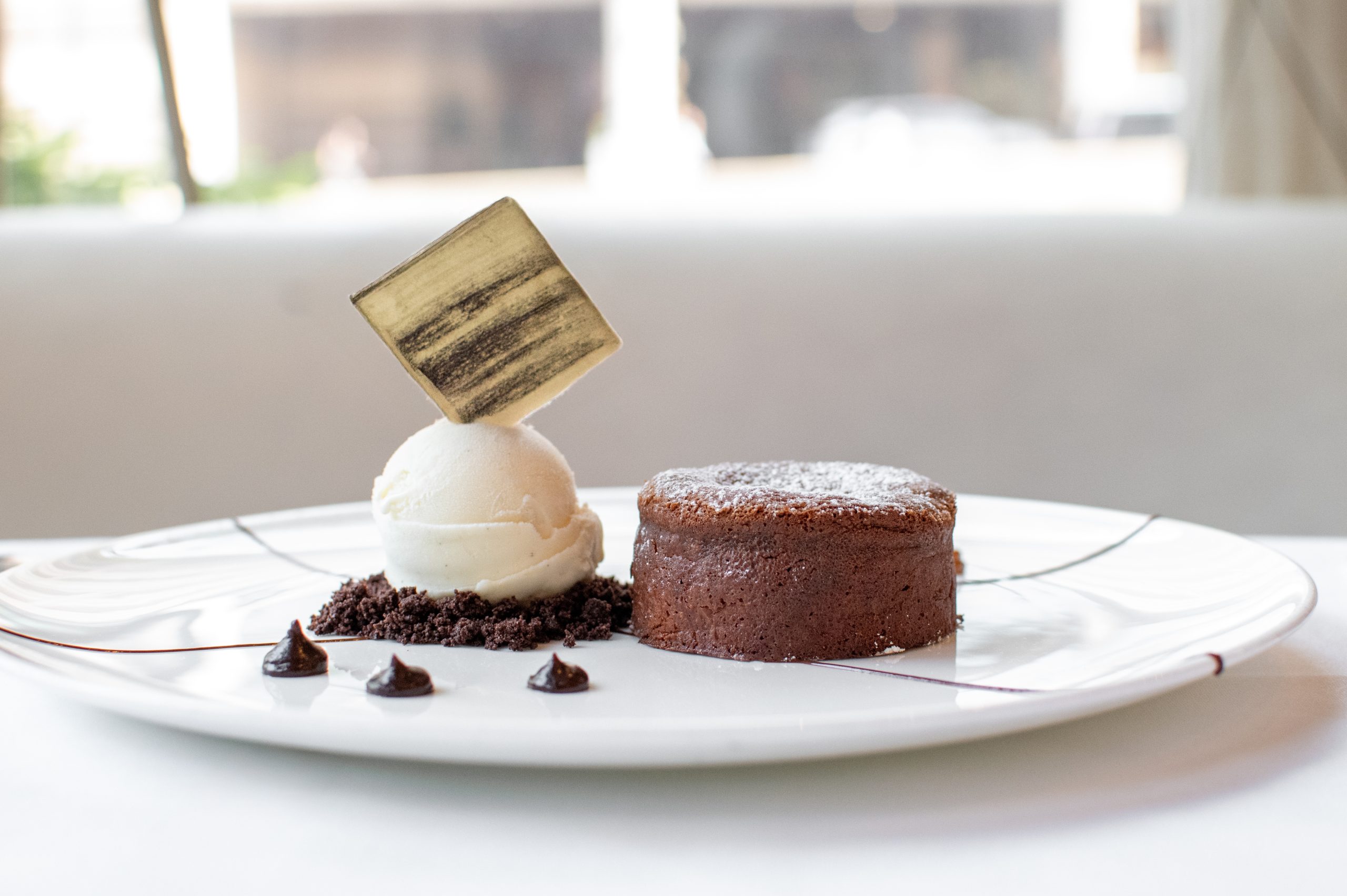 Chocolate lava cake dessert at Sorellina