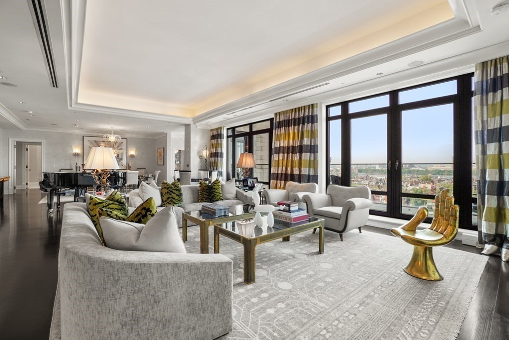Unit E12B Living Room – Mandarin Oriental Boston Residences