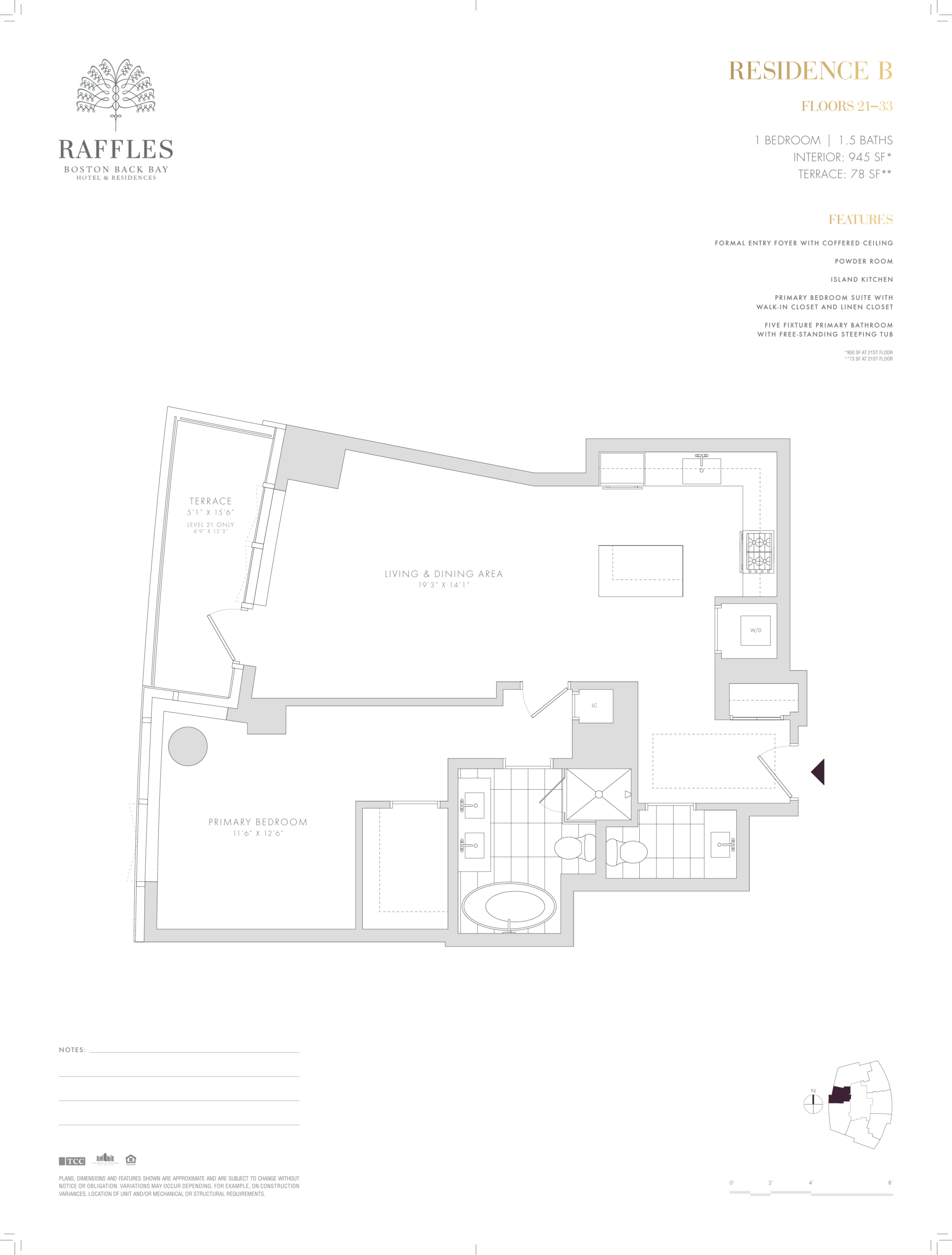 Raffles Residences Boston Residence C Floor Plan