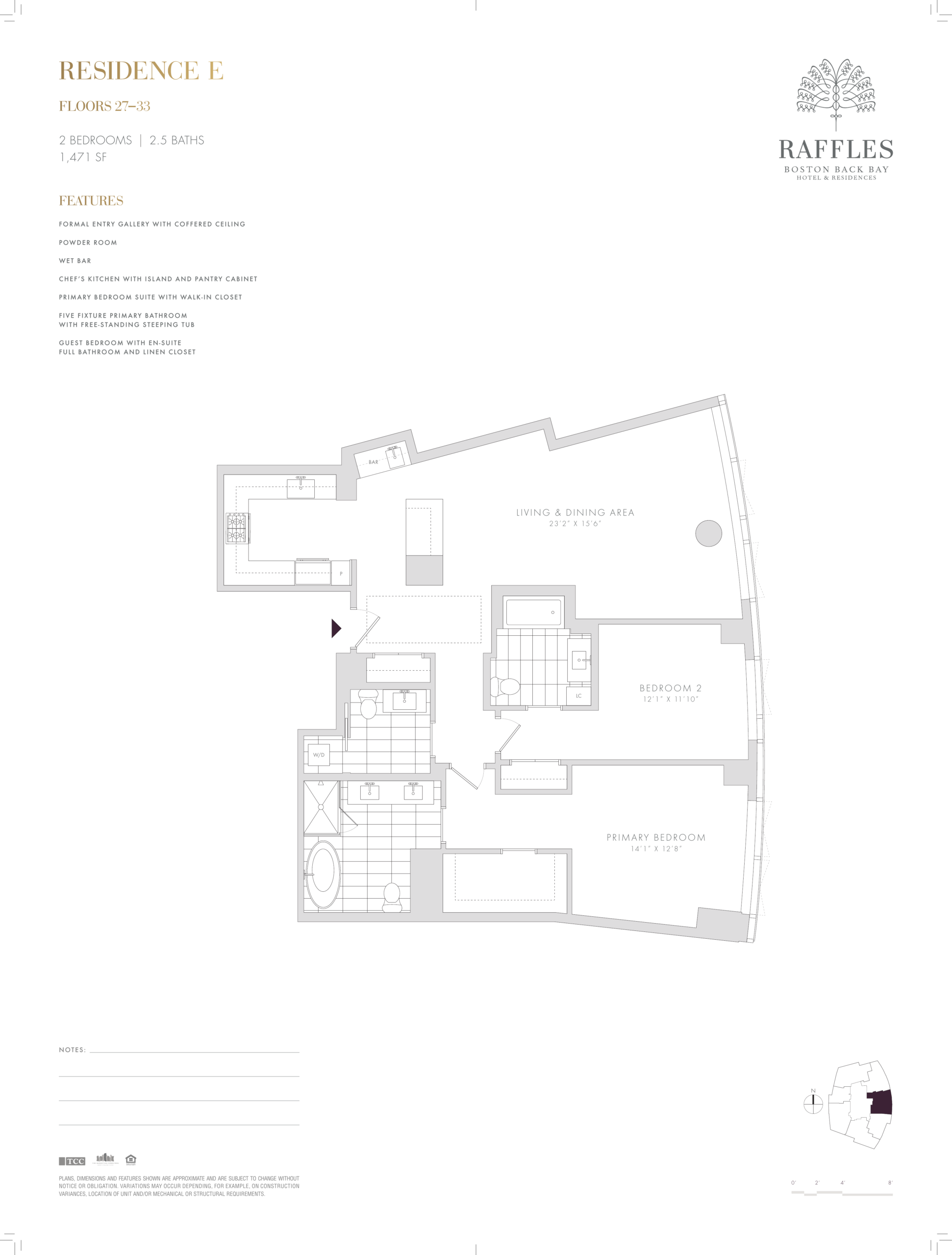 Raffles Residences Boston Residence F Floor Plan